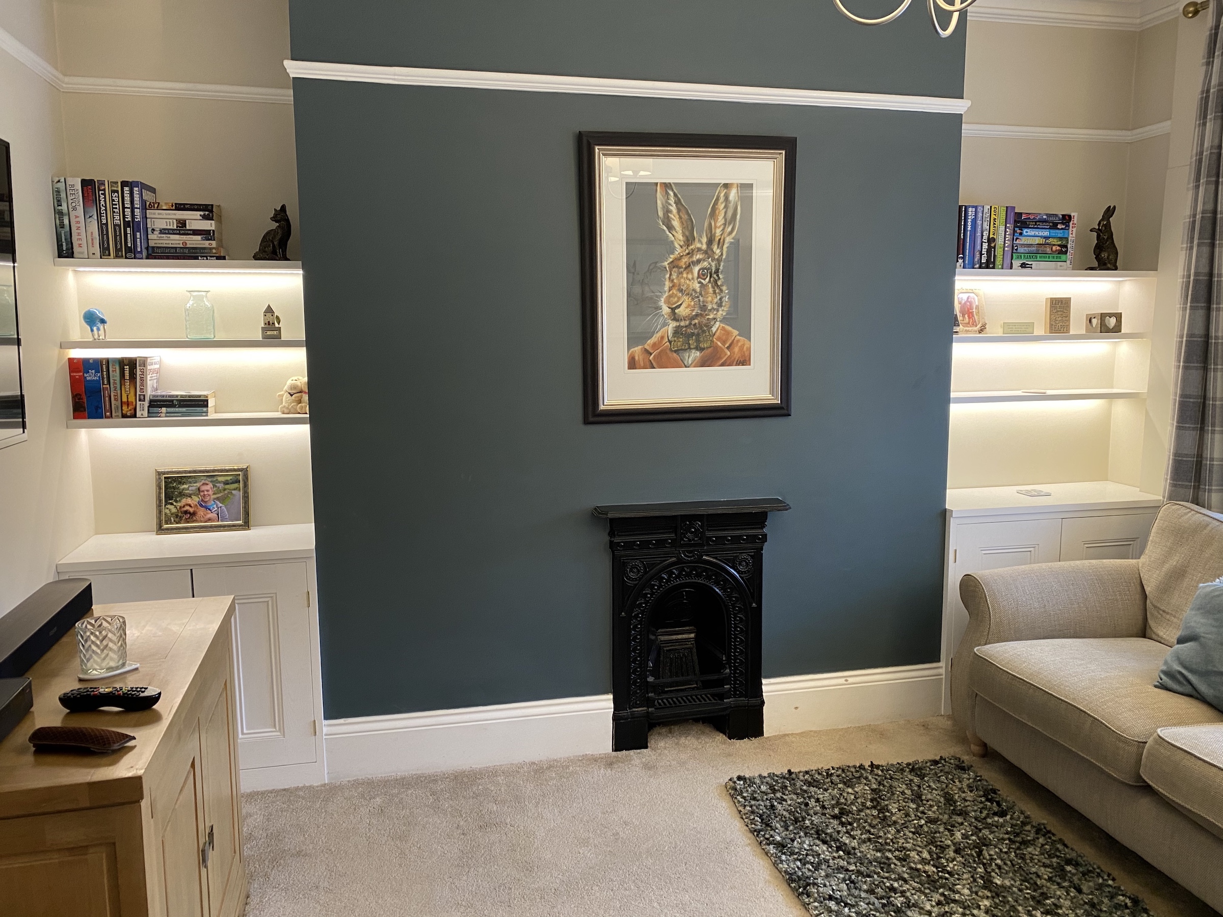 Built-In Cupboards With LED Shelves