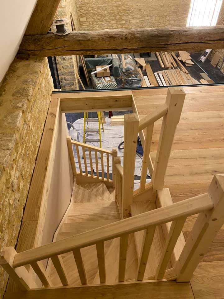 Winding Timber Staircase